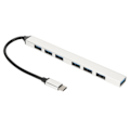 Miniatyrbild 2 av 7: 7 Port USB Hub 5Gbps 1 USB3.0 6 USB2.0 Aluminiumlegering Enkel Design Multiport USB Hub Splitter