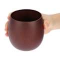 Miniatyrbild 7 av 8: Traditionell naturlig träkaffe ler stor mage trä tekopp