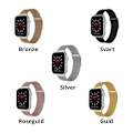 Miniatyrbild 6 av 6: Apple Watch 42 / 44 mm Milanese Loop Metall Armband Silver
