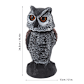 Miniatyrbild 6 av 8: Nature Enemy Fågelskrämma, Realistisk Design Falska Uggleattrapper för Utomhus Skadedjursbekämpning, Väderbeständiga Fågelskrämmor i PE-plast, Skakande Huvuddesign för