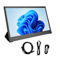Miniatyrbild 1 av 7: Bärbar Monitor 15,6 tum IPS 1080P Typ C-port Dubbla Högtalare Aluminiumlegering Extern Mobil Skärm för Laptop Kontor