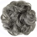 Miniatyrbild 3 av 3: Scrunchie Löshår / Hårband / Hårmunk - Grå grå one size