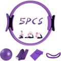 Miniatyrbild 1 av 7: 5 st Pilates Ring Set 14\" Yoga Fitness Magic Circle Pilates