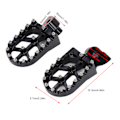 Miniatyrbild 6 av 8: Fotstöd för Dirt Bike, breddad plattform, aluminiumlegeringsmaterial för överlägsen halkskyddskontroll, CNC-process med stålfotpinnar, högkvalitativ anodisering