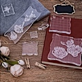 Miniatyrbild 4 av 8: Akryl stämpelblock set transparenta stämpelblock verktyg med rutnät