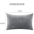 Miniatyrbild 2 av 6: Flanell Örngott Standard Set om 2, Supermjukt Fleece Örngott med Dragkedja för Sovrum, Soffa, Bäddsoffa, Lyxigt Mysigt Luddigt Light grey