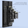 Miniatyrbild 5 av 8: USB 3.1 TypeC 10 Gbps gratis Dual-Bay Dual-Protocol M.2 NVMe/Sata 2bay SSD-hölje flammande hastighet 10 Gbps/5 Gbps m.2 sata and m.2 nvm m.2 sata and m.2 nvm