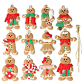 Miniatyrbild 1 av 5: Julgransprydnader i plast, pepparkaksgubbar - Juldekorationer Style 3