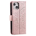 Miniatyrbild 6 av 6: iPhone 15 Fodral Mandala Läder Roséguld