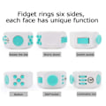 Miniatyrbild 6 av 8: Fidget Rings Toys Pop it Cube Vit+ Svart