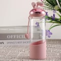 Miniatyrbild 1 av 8: 350 ml trendig tecknad kanin glas vatten dricka flaska kopp