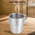 Miniatyrbild 8 av 8: Hushåll 304 Rostfritt Stål Dubbelskikts Kaffe Kopp Mugg med