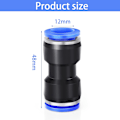 Miniatyrbild 2 av 5: 10-pack 12 mm OD Push-On Luftkopplingar PU-12 Snabbkopplings Luftkopplingar