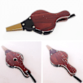 Miniatyrbild 3 av 3: Vintage-inspirerad minihandblåsare i trä för öppen spis, (1 st -