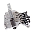 Miniatyrbild 2 av 5: 6-strängad dubbelrullstall Sadel Tremolo Brygga System för Elgitarr Ersättning Silver