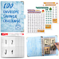 Miniatyrbild 1 av 4: 100 Kuvert Pengar Sparutmaning Flipchart med 100 Tydliga Kontantkuvert A5 Pengar Sparutmaning Flipchart Blue