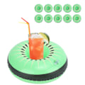 Miniatyrbild 1 av 8: Sommar Pool Flyt Uppblåsbar Badring Livfull Sommarkänsla Vattenstabil Miljövänlig Multifunktionell Dryckeshållare Poolleksak Liten Föremålsställ Med Kiwi