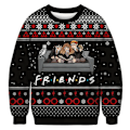 Miniatyrbild 4 av 5: Jul 3d digital utskrift Roligt mönster par rund hals tröja 5xl överdimensionerade män/kvinnor med samma modetrend style 4 4XL style 4 4XL