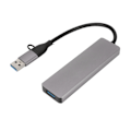 Miniatyrbild 4 av 7: USB C Hub 6 i 1 USB3.0 3xUSB Portar 5Gbps Överföring Avancerat Chipset Portabel Dockningsstation för Hemmakontor Resor