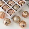 12 stk. Julekule Juletre Anheng Dekor Shatterproof Julepynt Sett champagne
