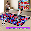 Miniatyrbild 7 av 8: Vikbar Dansmatta för Barn, Upplyst Dansmatta med 8 Knappar med USB Halkfri StepMania Danssteg Dansmatta Pad Filt med Hög Elasticitet