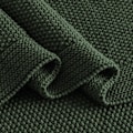 Miniatyrbild 3 av 6: Mjuk och Bekväm Kabelstickad Pläd för Säng, Soffa, Vardagsrum, Lätt Varm Dekorativ Pläd i Bondgårdsstil Army green
