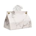 Toalettpappershållare Konstläder Tissue Box Marmormönster Hem &