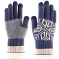 2 Par Varme Handsker Vinter Touchscreen Handsker Dame Luffer Tykke Strikkede Handsker Herre Navy blue
