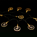 Miniatyrbild 4 av 8: 178cm 10LED Akryl Disk LED Ljus Lampsträng för Fest Högtidsdekoration Wapiti