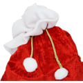 Miniatyrbild 3 av 5: com-four® Edler XXL Weihnachtssack aus Samt mit goldfarbener