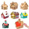 Miniatyrbild 2 av 5: 1 Set Interaktivt Handgjort DIY Monteringskit Pappershusform DIY Monteringstillbehör