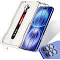 Miniatyrbild 1 av 6: 2-Pack iPhone 16 Plus Skärmskydd & 2-Pack linsskydd - Härdat Glas | 6,7 tum [Automatisk Installation] - Bubbelfritt och Dammfritt iPhone 16 Plus Black L/XL