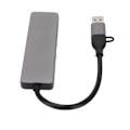 Miniatyrbild 7 av 7: USB C Hub 6 i 1 USB3.0 3xUSB Portar 5Gbps Överföring Avancerat Chipset Portabel Dockningsstation för Hemmakontor Resor
