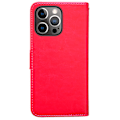 Miniatyrbild 8 av 8: Läderplånbok för iPhone 13 Pro - Luxuöst Läderfodral Rosa Rosa