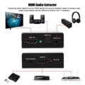 HDMI Audio Extractor 4K HDMI-stöd Digital Audio Converter med Optisk Ljudutgång och 3,5 mm Stereoutgång, Stöder Dolby Digital för Full HD