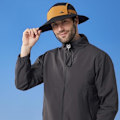 Miniatyrbild 2 av 6: Unisex fiskehatt Safari Bredbrättad strandhatt Solhatt Sommar UV-skydd hatt Black