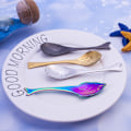 Miniatyrbild 7 av 7: 4 st/set Rostfritt stål val kaffesked set efterrätt is