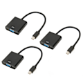 Miniatyrbild 1 av 7: 3st Mini DP till VGA Adapter 1900x1200 60Hz Stabil Överföring Plug and Play Mini DisplayPort till VGA Adapter för PC