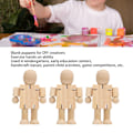 Miniatyrbild 8 av 8: Justerbara träfigurer Obehandlad trärobot Släta ytor Lätt att dekorera DIY-hantverk Flexibla trärobotar Naturligt trämaterial Mångsidig