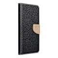 Miniatyrbild 1 av 8: Redmi 9A/9AT Plånboksfodral Fancy Eco Läder - Svart/- Guld