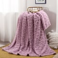 Miniatyrbild 5 av 5: 70*100cm Supermjuk Varm Enfärgad Micro Plysch Fleece Filt Pläd Matta Soffa Sängkläder Eleganta Stilar Heminredning Under 70 kr