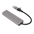 Miniatyrbild 6 av 7: USB C Hub 6 i 1 USB3.0 3xUSB Portar 5Gbps Överföring Avancerat Chipset Portabel Dockningsstation för Hemmakontor Resor