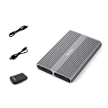 Miniatyrbild 1 av 8: USB 3.1 TypeC 10 Gbps gratis Dual-Bay Dual-Protocol M.2 NVMe/Sata 2bay SSD-hölje flammande hastighet 10 Gbps/5 Gbps m.2 sata and m.2 nvm m.2 sata and m.2 nvm