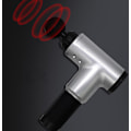 Miniatyrbild 4 av 4: Massagepistol för muskler, 6 massagehuvuden, tyst 20-hastighetsmassageapparat, bärbar uppladdningsbar handmassageapparat med LED-display och pekskärm (Svart) blau