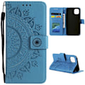 Miniatyrbild 1 av 5: Xiaomi Mi 11 - Mandala Läder Fodral - Blå Blue Blå