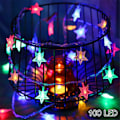 Miniatyrbild 5 av 6: 100 LED 49 FT Star String Lights, Plug In Fairy String Lights