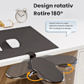 Miniatyrbild 4 av 8: EINNENFFER Ergonomiskt Armstöd, 180° Roterbart, 90° Fällbart, Utdragbart, För Kontor, Ställ, Svart