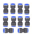 Miniatyrbild 1 av 5: 10-pack 12 mm OD Push-On Luftkopplingar PU-12 Snabbkopplings Luftkopplingar