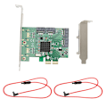 Miniatyrbild 1 av 7: RAID-arraykort PCIE 4 portar SATA3.0 6G SSD System Boot PCI Express-arraykort med RAID-lägen RAID-kort för dator