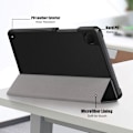 Miniatyrbild 5 av 5: Samsung Galaxy Tab A9 Fodral Tri-Fold PU Läder Svart